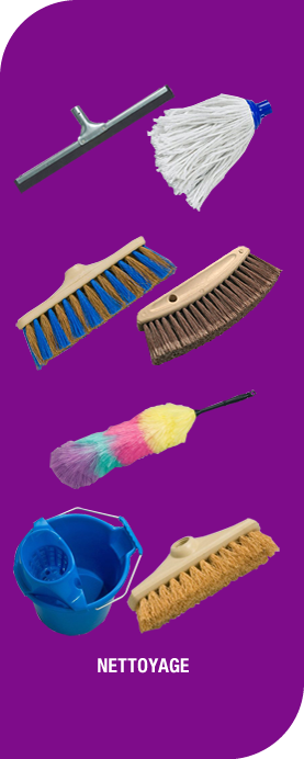 Nettoyage : brosserie de ménage, brosses, balais